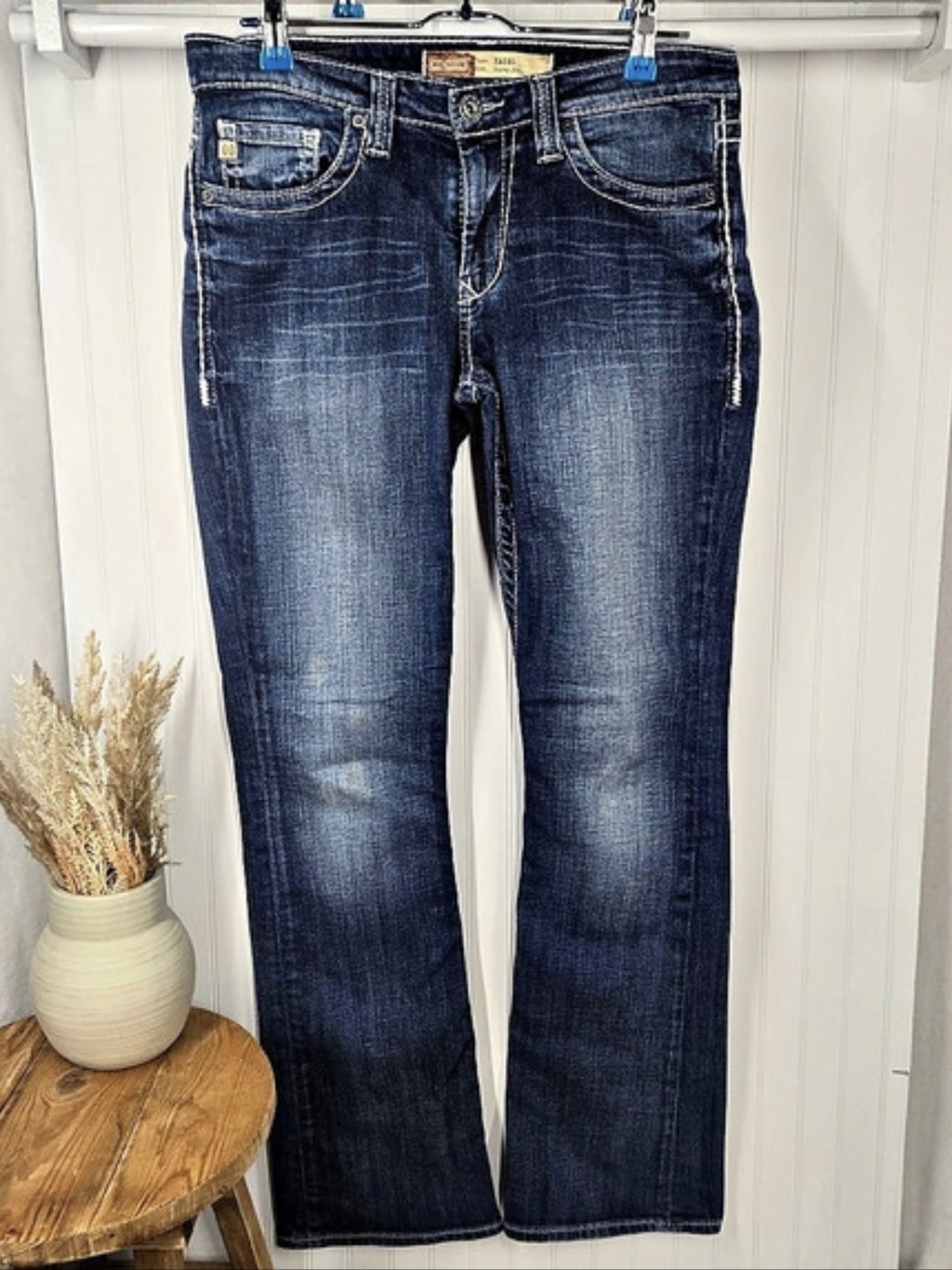 Big Star Hazel Curvy Fit Bootcut Jeans 29R Dark Wash Western Y2K